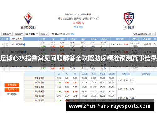 足球心水指数常见问题解答全攻略助你精准预测赛事结果